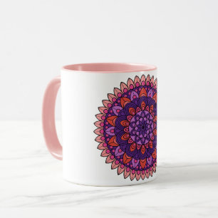Mug Mandala violet et rose