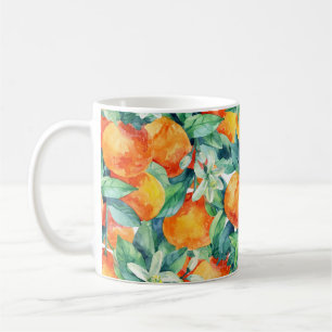Mug Mandarine Orange : Aquarelle Retro Illustration