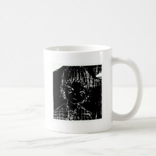 Mug manga d'anime projet quotidien noir