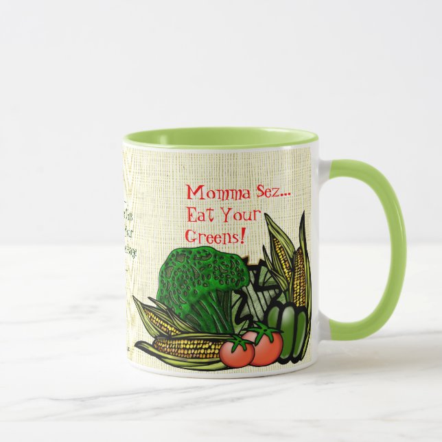 Mug Mange Tes Verts ! (Mug personnalisé) (Droite)