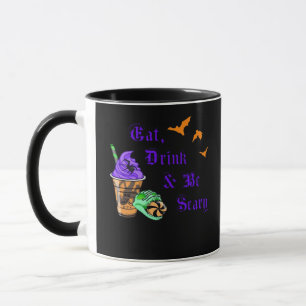 Mug Manger Boire Et Être Effrayant Halloween Minimalis