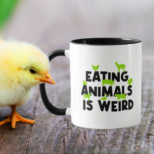 Mug Manger des animaux est bizarre, végétal activisme