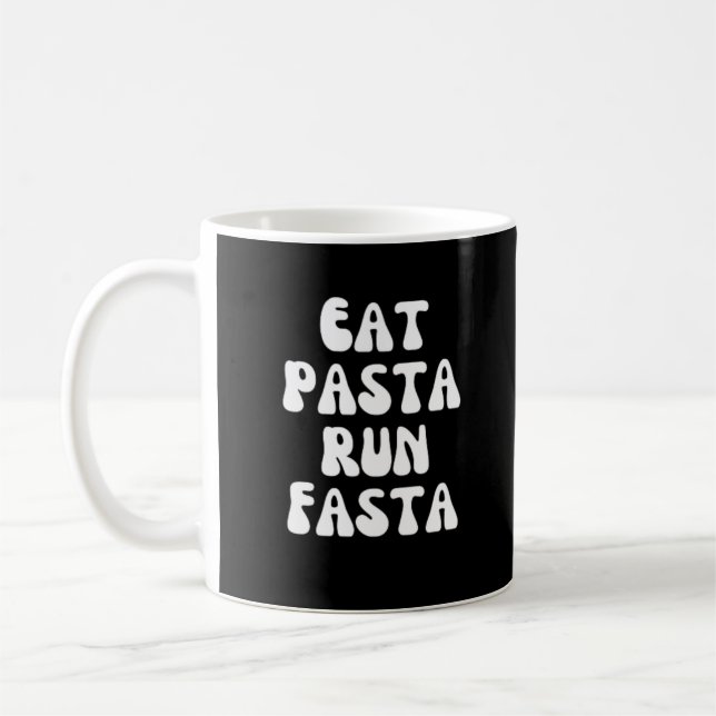 Mug Manger des Pâtes Courir Vite (Gauche)