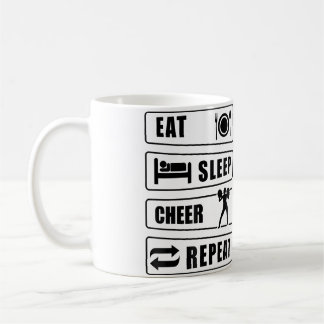 Mug Manger Dormir Acclamer Répéter Cheerleading Cheerl