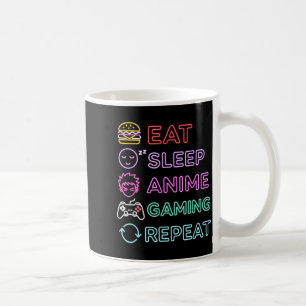 Mug Manger Dormir Anime Jeux Répéter Joueur Hommes Ado