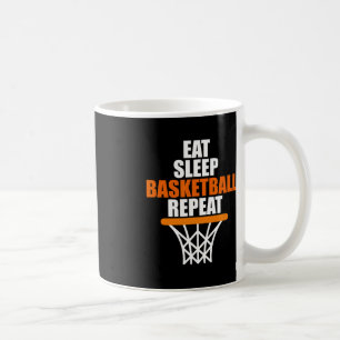 Mug Manger. Dormir. Ballon de basket. Répéter. pour le