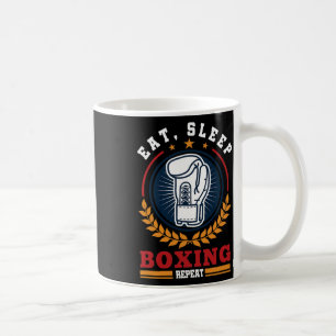 Mug Manger Dormir Boxe Répéter Mma Kickboxing Boxeur 