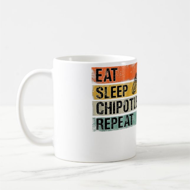 Mug Manger Dormir Chipotle Répéter Drôle Piment Chipot (Gauche)