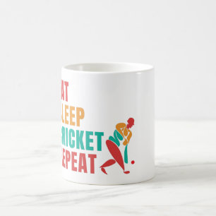 MUG MANGER DORMIR CRICKET RÉPÉTER- AMOUREUX DE CRICKET
