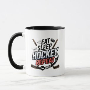 Mug Manger Dormir Hockey Répéter – Vie de Sportif Amat