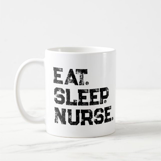 Mug Manger. Dormir. Infirmière. (Gauche)