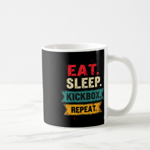 Mug Manger Dormir Kickbox Répéter Kickboxing Mma Boxeu