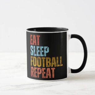 MUG MANGER DORMIR LE FOOTBALL RÉPÉTER