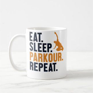 Mug Manger Dormir Parkour Répéter Entraînement Mur Cou