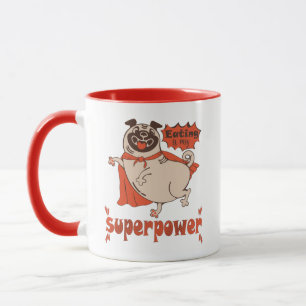Mug Manger est mon super-puissance rouge carlin style