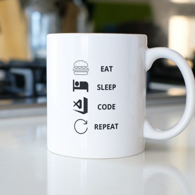 Mug Manger le code de sommeil Répéter les programmeurs (Créateur téléchargé)