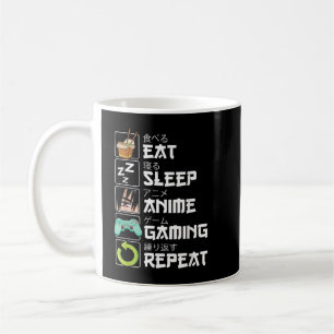 Mug Manger Sleep Anime Jeu Répétition Kawaii Otaku Ani