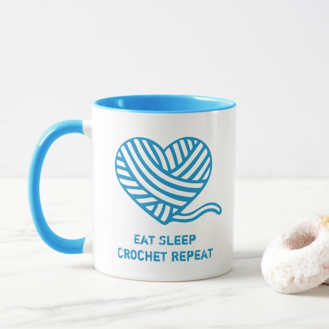 Mug Mangez Crochet de sommeil Répétez la balle de fil  (Avec donut)