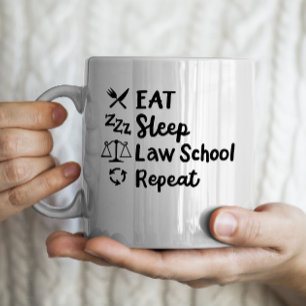 Mug Mangez, dormez, école de droit, répéter