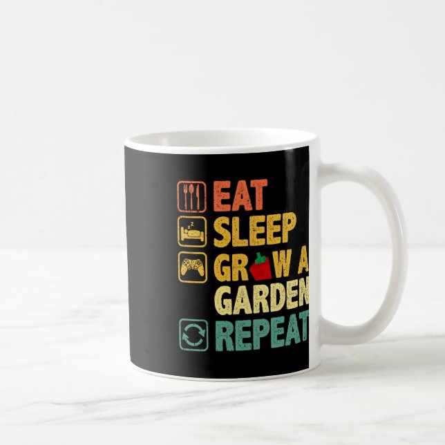 Mug Mangez Dormir Croissance Un Jardin Répéter Jeu Drô (Droite)