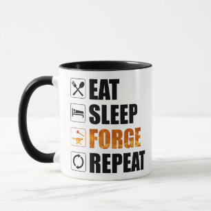 Mug Mangez le forge du sommeil Répétez le forgeron