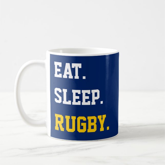 Mug Mangez le rugby du sommeil (Gauche)