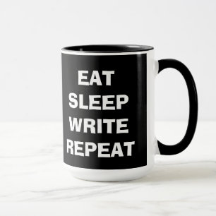 Mug Mangez le sommeil écrivent la répétition