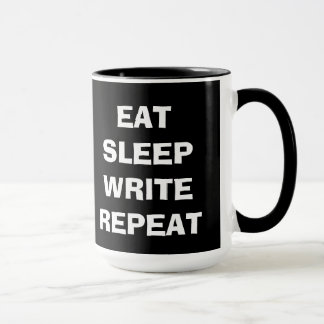 Mug Mangez le sommeil écrivent la répétition