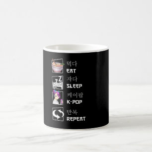 Mug Mangez le sommeil K-Pop Répétez la musique Kpop Fa