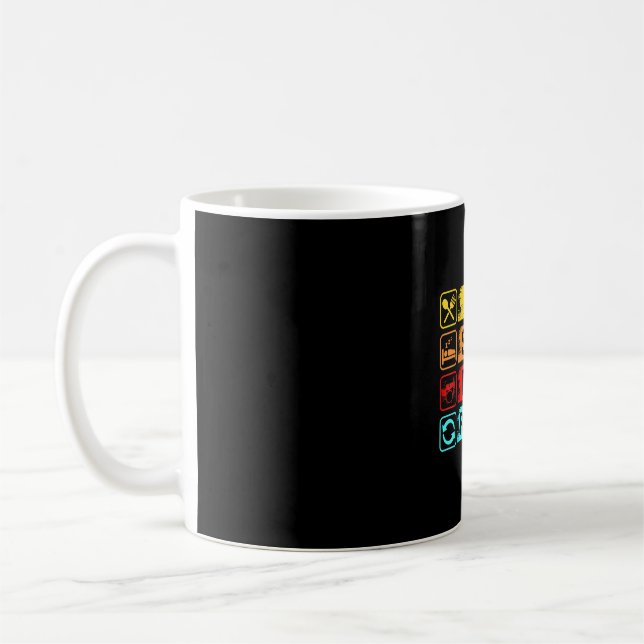 Mug Mangez le tambour de sommeil Répéter drôle Drummer (Gauche)