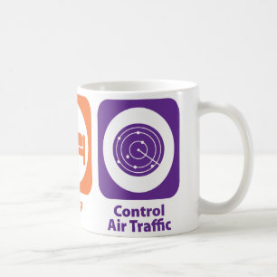 Mug Mangez le trafic aérien de contrôle de sommeil