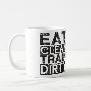 Mug Mangez le train propre sale