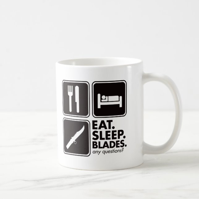 Mug Mangez les lames de sommeil - noir (Droite)