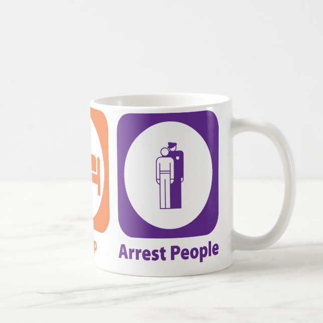 Mug Mangez les personnes d'arrestation de sommeil (Droite)