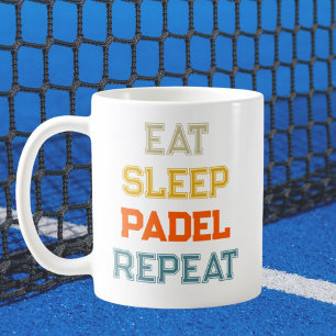 Mug mangez padel de sommeil répétez padel lecteur rétr