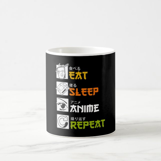 Mug Mangez Sleep Anime Répéter l'idée cadeau Cosplayer (Centre)