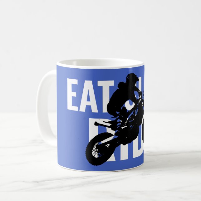 Mug Mangez Sleep Ride Motocross Moto Sport Pop Art (Devant gauche)