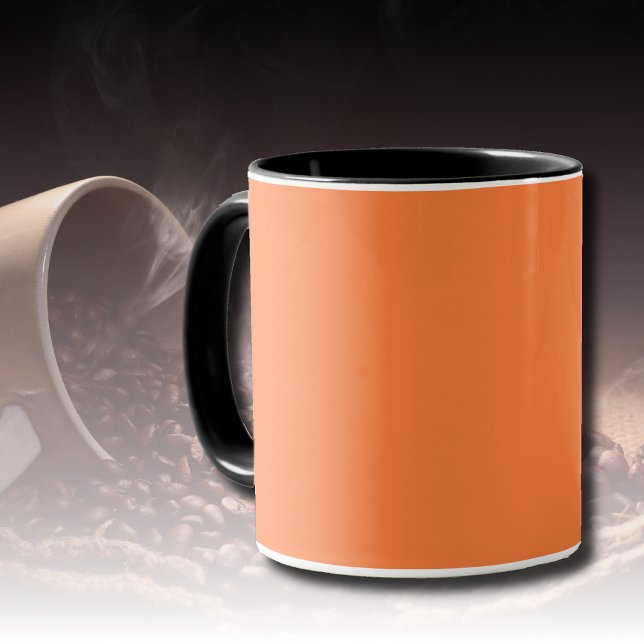 Mug Mango orange couleur solide | Classique | Élégant (Créateur téléchargé)