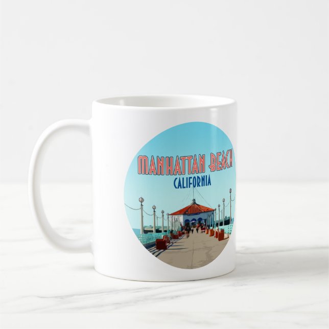 Mug Manhattan Beach Pier Los Angeles Californie (Gauche)