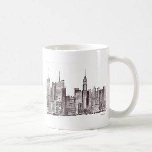 Mug Manhattan New York aquarelle