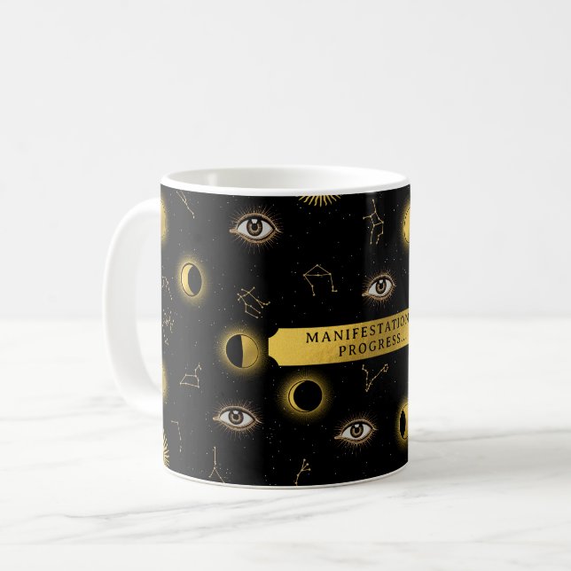 Mug Manifestation Soleil céleste & Lune Zodiaque Oeil (Devant gauche)