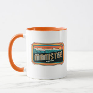 Mug Manistee les années 70 Retro Michigan Vintage
