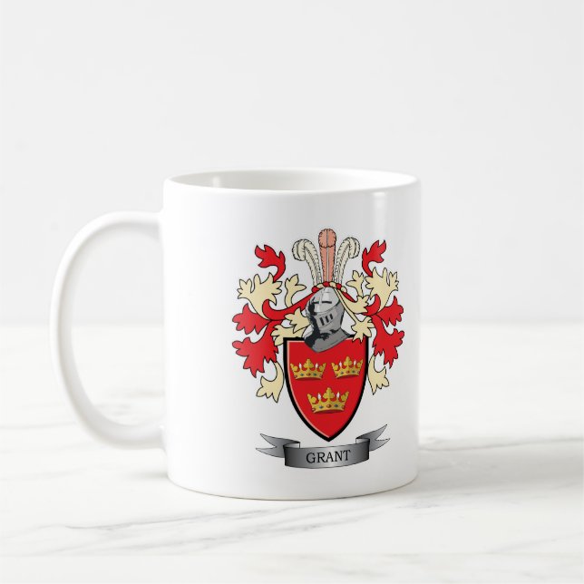Mug Manteau de crête de famille de Grant des bras (Gauche)