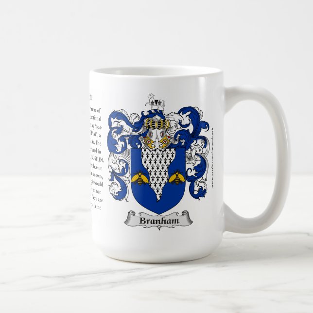 Mug Manteau de famille de Branham des bras (Droite)