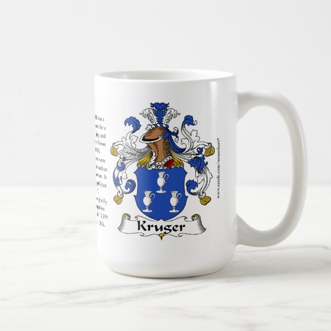 Mug Manteau de famille de Kruger des bras (Droite)