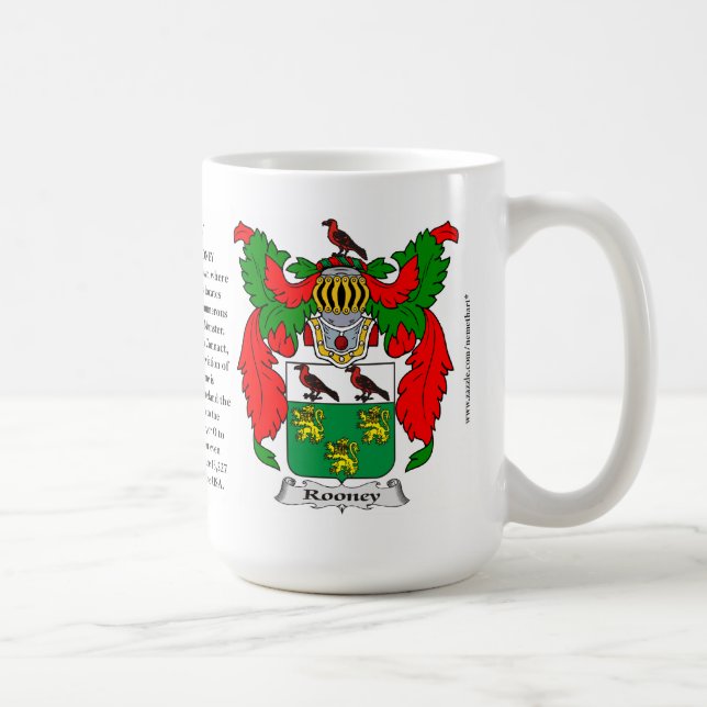 Mug Manteau de famille de Rooney des bras (Droite)