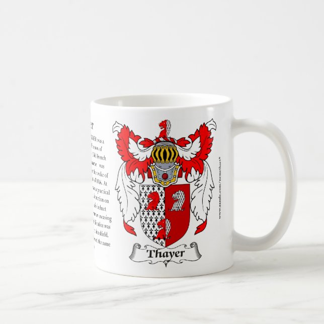 Mug Manteau de famille de Thayer des bras (Droite)