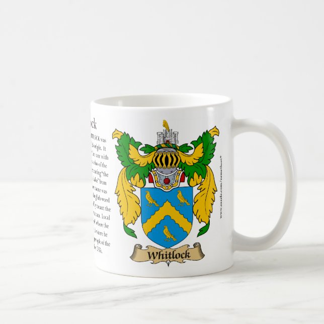 Mug Manteau de famille de Whitlock des bras (Droite)