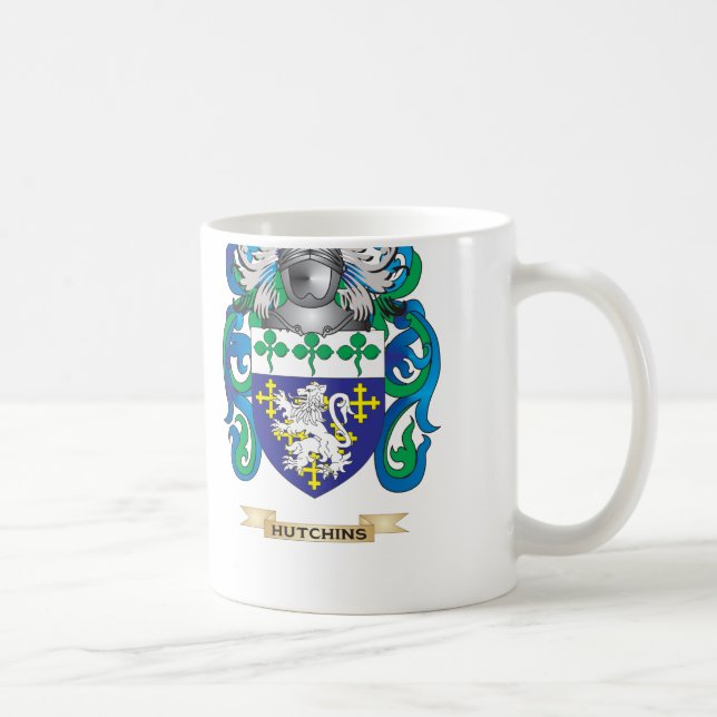 Mug Manteau de Hutchins des bras (crête de famille) (Droite)