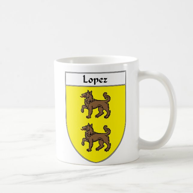 Mug Manteau de Lopez des bras/de crête de famille (Droite)